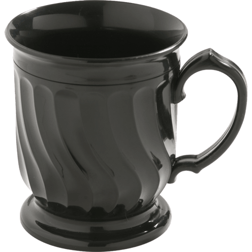 Dinex DX300003 Pedestal Base Mug, 8oz, Onyx (Case of 48)
