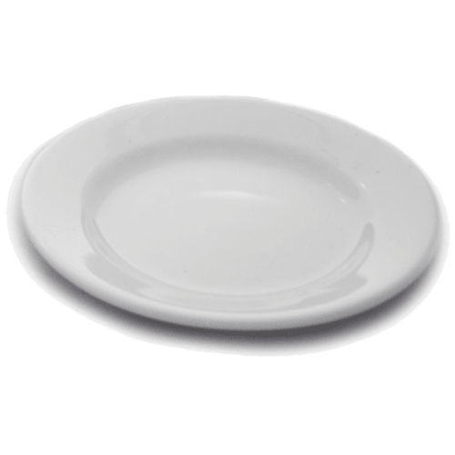 Dinex DX5ACBP02A Bread Plate, 5-1/2", Bright White (Case of 36)