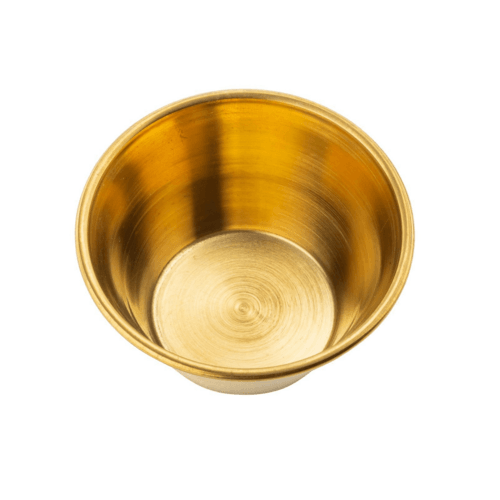 Tablecraft 12822 Round Tapered Ramekin, 2oz, Gold