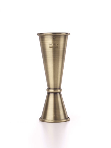 Mercer Culinary M37005ANG Barfly Japanese Style Jigger, 1 & 2oz, Gold-Plated Finish