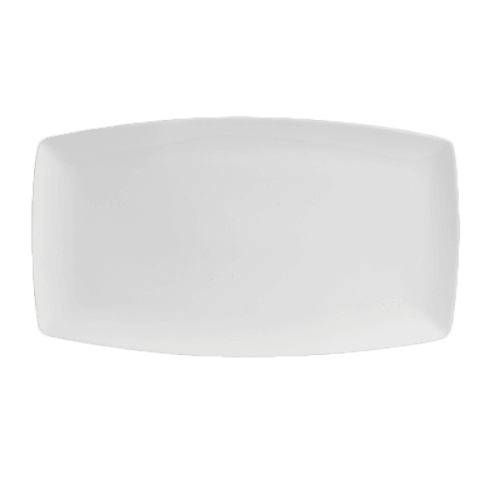 Steelite 6940E661 Varick Alpha Ceram Oblong Tray, 16"X8", White (Case of 6)