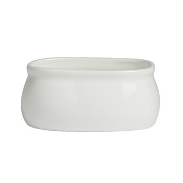 Steelite 6940E646 Varick Alpha Ceram Oval Sugar Bowl, 6oz, White
