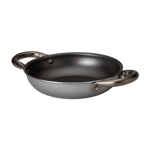 Rosseto CW6 Cooklite Skillet w/ Handles, 1qt, Natural Aluminum (Set of 6)