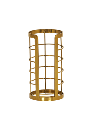 Cal-Mil 22605-130 Brooklyn Brass Cup and Lid Holder, 4.5"X4.5"X8.5", Antique Brass