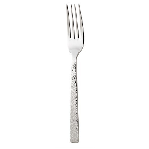 Oneida B327FDEF Chef's Table Hammered™ 18/0 Stainless Steel Salad Fork, 7-1/8" (Case of 12)