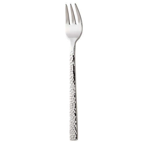 Oneida B327FOYF Chef's Table Hammered™ 18/0 Stainless Steel Oyster/Cocktail Fork, 6" (Case of 12)