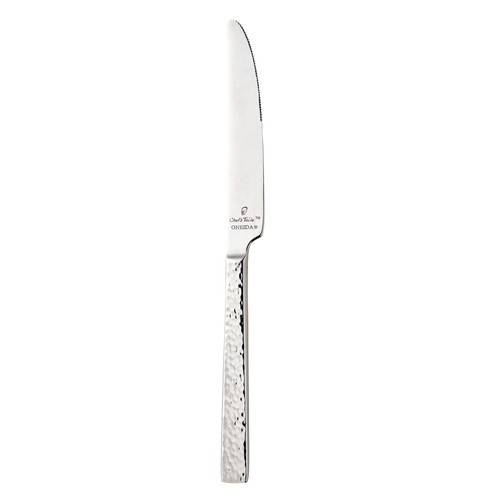 Oneida B327KDTF Chef's Table Hammered™ 18/0 Stainless Steel Dinner Knife, 9-1/2" (Case of 12)
