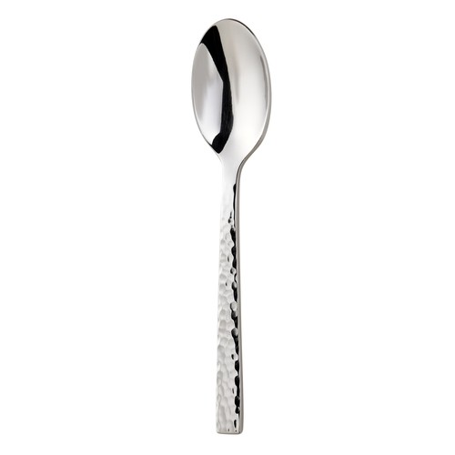 Oneida B327SDEF Chef's Table Hammered™ Stainless Steel Dessert Spoon, 7" (Case of 12)