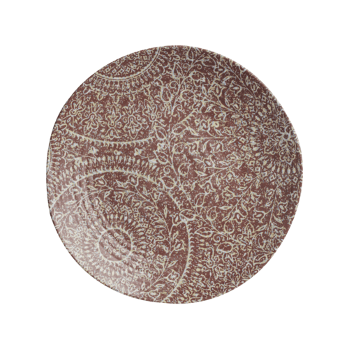 Steelite 7123TM073 Solano Rubine Round Melamine Plate, 6.5", Red (Case of 24)