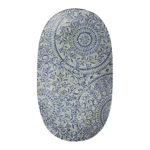 Steelite 7124TM076 Solano Azure Oval Melamine Platter, 14"X8", Blue (Case of 12)