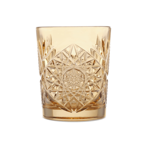 Libbey 5632/AC1Z1Z Hobstar Double Old Fashion Glass, 12 oz., Clear Topaz (Case of 12)