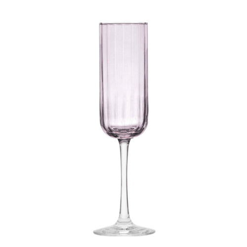 Libbey 7403/AG8N1P Linear Color Flute Glass, 7-1/2 oz., Clear Blush (Case of 12)