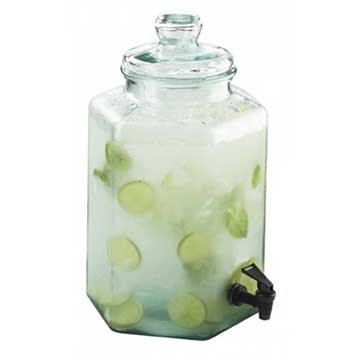 Cal-Mil 1745 Fusion 2 Gallon Octagon Glass Beverage Dispenser