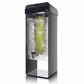 Rosseto LD154 3 Gal Black Acrylic Infusion Beverage Dispenser