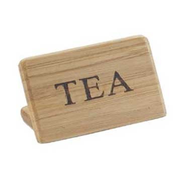 Cal-Mil 606-4 "Tea" Bamboo Finish Beverage Sign
