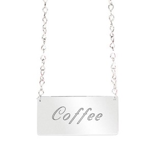 Cal-Mil 618-1 "Coffee" Silver Hanging Urn Sign