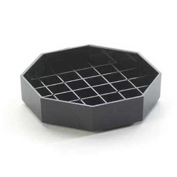 Cal-Mil 308-4-13 4" Black Octagon Standard Drip Tray