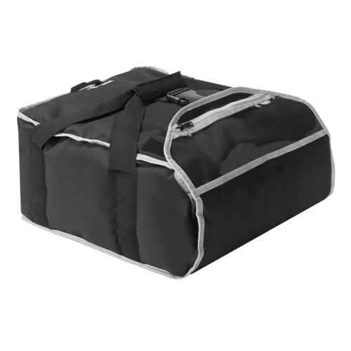 Vollrath VPB116 1-Series Insulated Nylon Pizza Delivery Bag, 17.5"X17.5"X9", Black