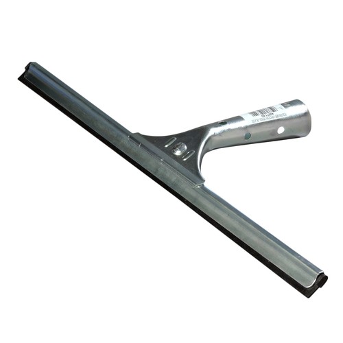 Carlisle 4007100 Flo-Pac Zinc Plated Steel Hand-Held Window Squeegee, 16", Black Rubber Blade