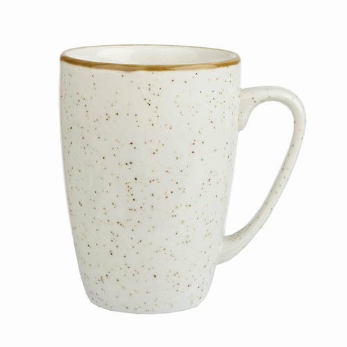 Churchill SWHSVM121 Stonecast Mug, 12 oz, Ceramic, Rolled Edge, Barley White, (Case of 12)