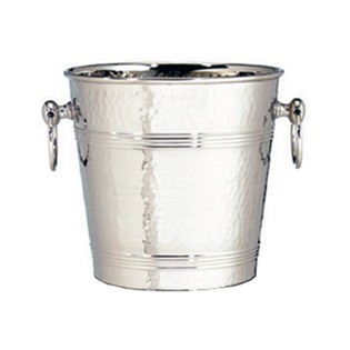 Tablecraft 5198 Hammered Finish Stainless Steel Wine/Champagne Bucket, 7qt