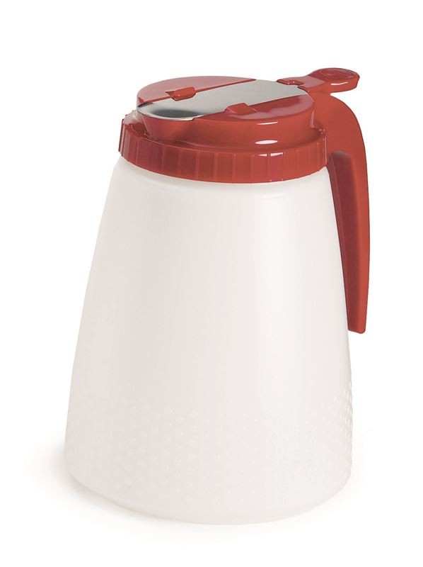 Tablecraft 748R All Purpose Dispenser With Red Abs Top, 48oz