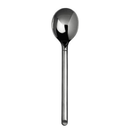 Steelite 5341Z002 7" Graphite Brushed 18/10 Stainless Steel Soup Spoon (Case of 12)
