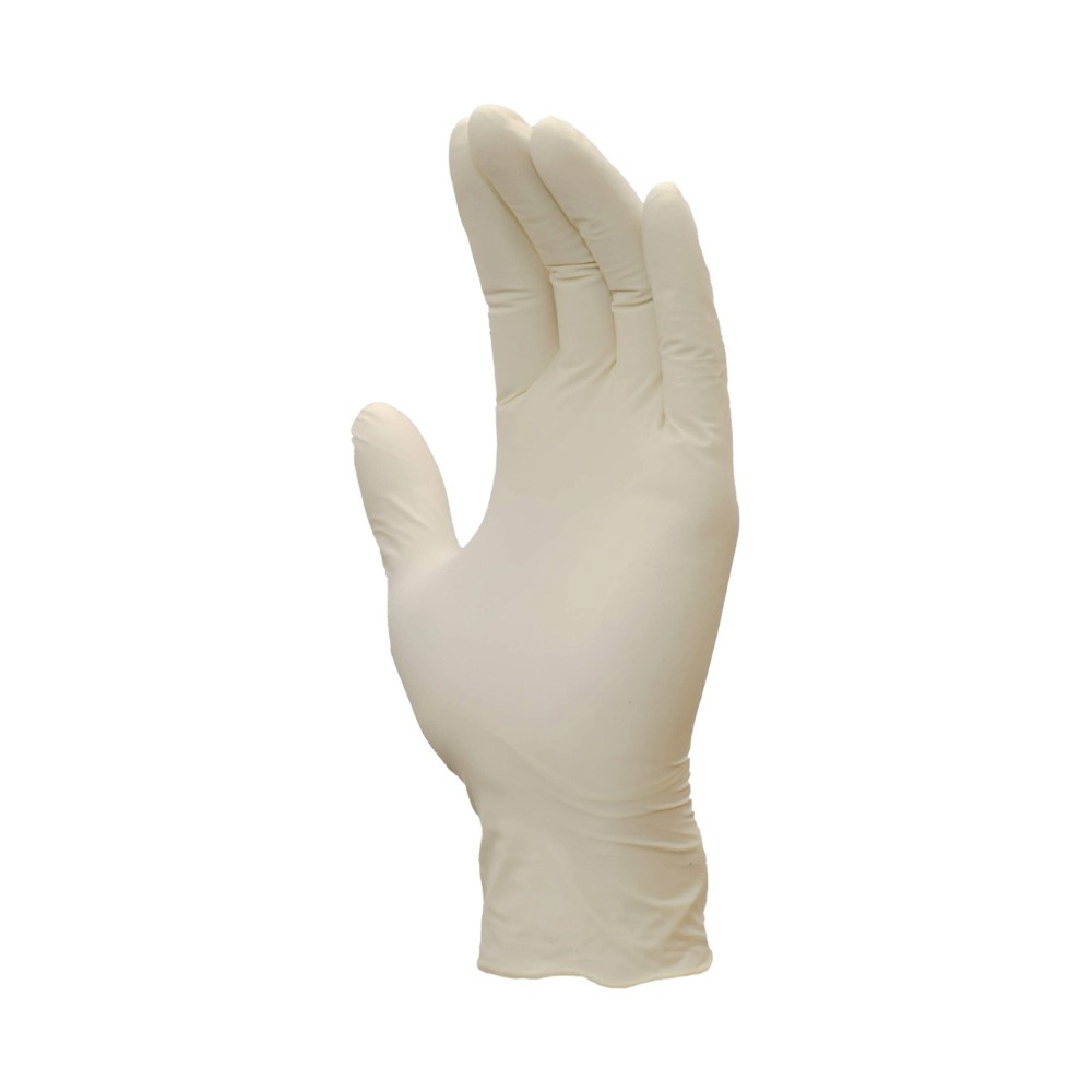 Tradex LLG5101 Ambitex Powdered Cream Latex Gloves, Large (Box of 100)