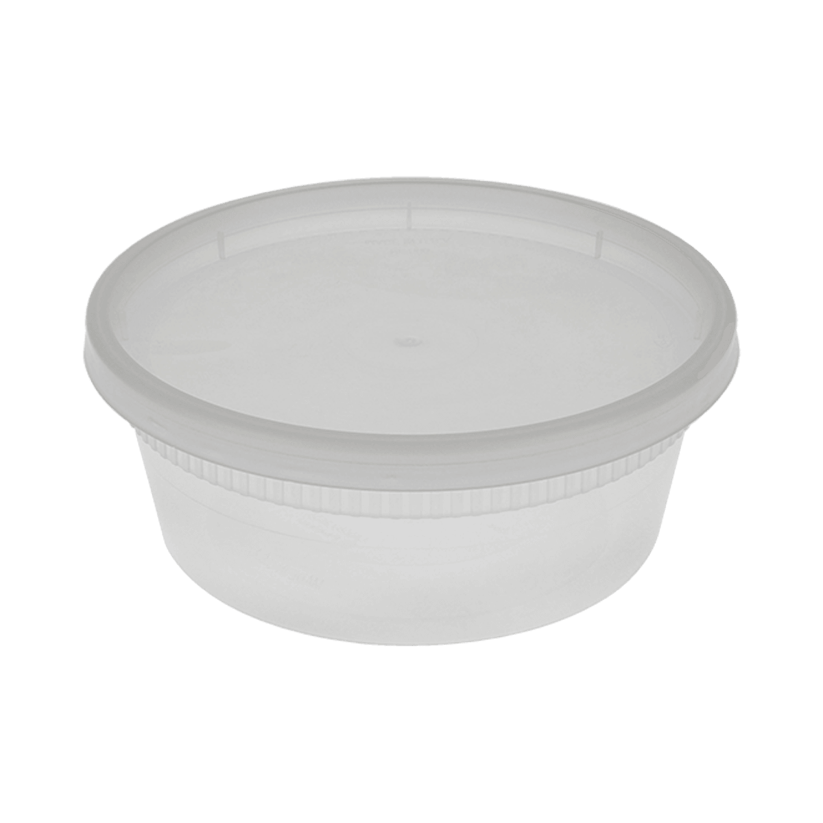 Pactiv YL2508 Round Deli Container and Lid Combo, 8oz, Clear (Case of 250)