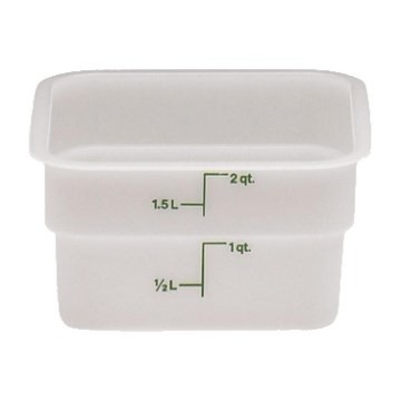 Cambro 2SFSP148 CamSquare Food Container, Square, 2qt, White