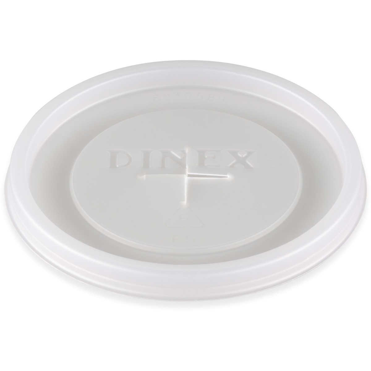 Dinex DX1191ST8714 Disposable Lid w/ Straw Slot, fits 6-8 oz Tumblers, Clear (Case of 1000)