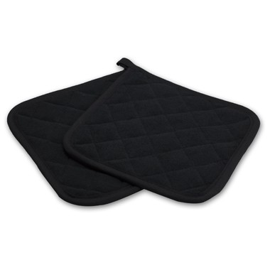 John Ritzenthaler CLPT8BKBK Ritz Chef's Line Square Pot Holder, 8", Black