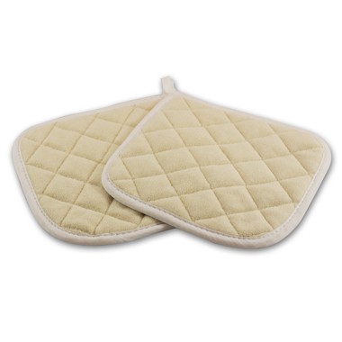 John Ritzenthaler TPH8BE-2 Ritz Square Pot Holder, 8", Beige