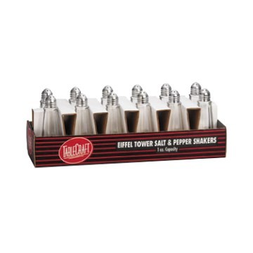 Tablecraft C83-12 Shaker S&P 1oz Eiffel Tower (Pack of 12)