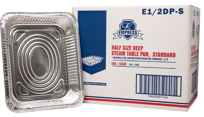 Empress E1/2DP-S 1/2 Size Foil Steam Table Pan (Case of 100)
