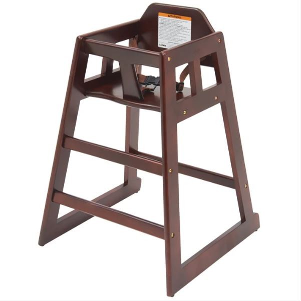 Winco CHH-103A Assembled Mahogany High Chair, 20"