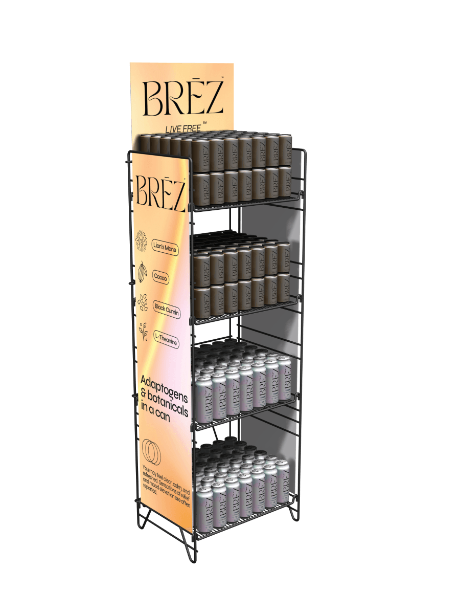 4 Shelf Fold Up Display Rack