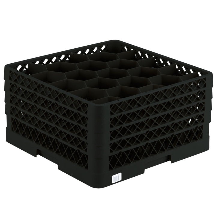 Vollrath TR11G Traex Full Size Glass Rack, (20) Compartment, Black