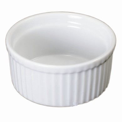 BIA Cordon Bleu 900009 6oz 3.25" Fluted Ramekin, White