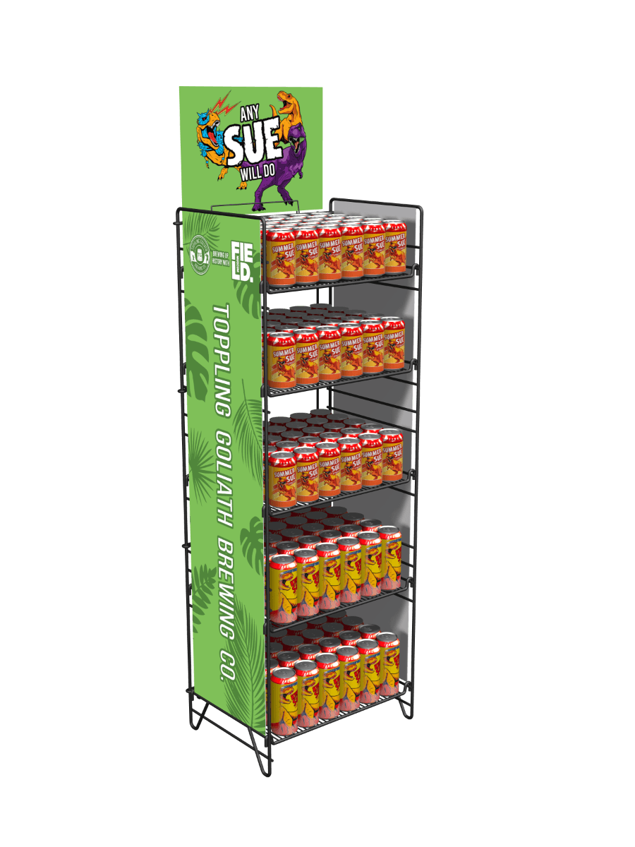 5 Shelf Fold Up Display Rack