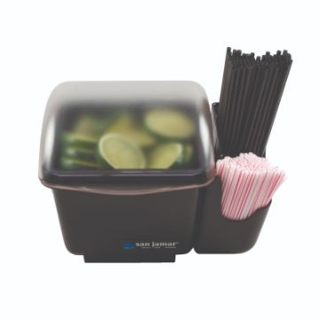 San Jamar BD2002CAR Mini Dome 1 Qt. Condiment Holder with Snap-On Caddy