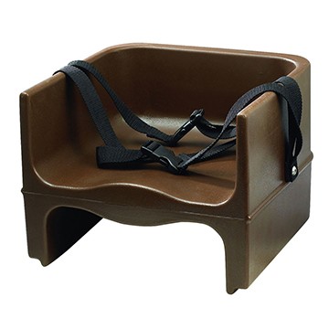 Winco CHB-1P Booster Seat 2-Side w/ Strap, Dark Brown
