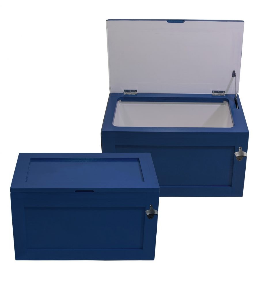 60L Wooden Cooler - Navy
