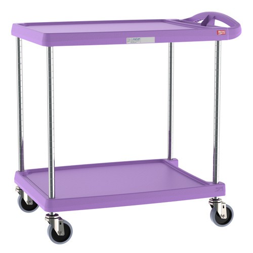 Metro MY2030-24AP myCart 2-Shelf "Allergen Free Zone" Utility Cart, Purple