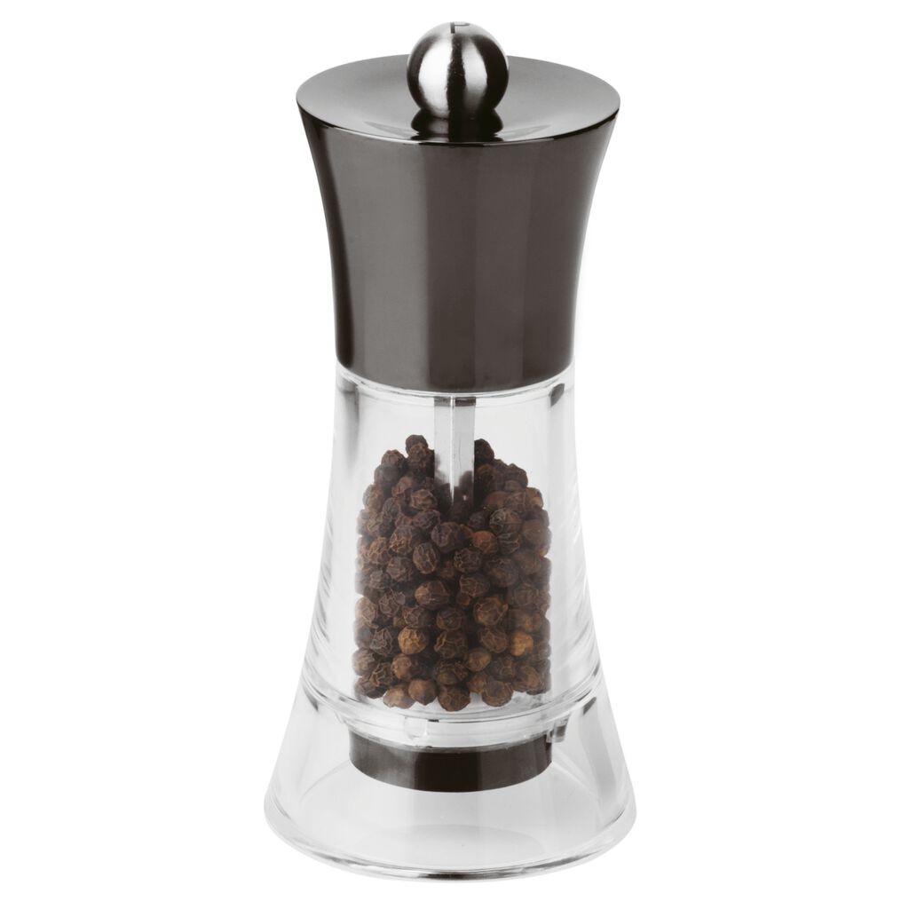 Sambonet 69006P13 Krupp Acrylic Pepper Mill, 5-1/8", Black/Clear