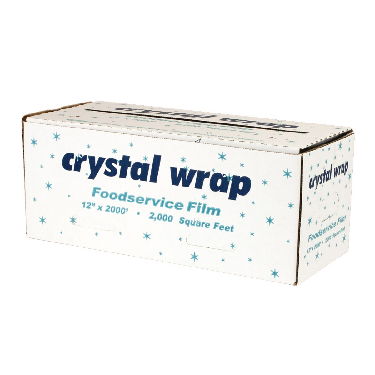 Anchor Packaging 7301235 Crystal Wrap Foodservice Film w/ Cutter, PVC, 12"X2000', Clear
