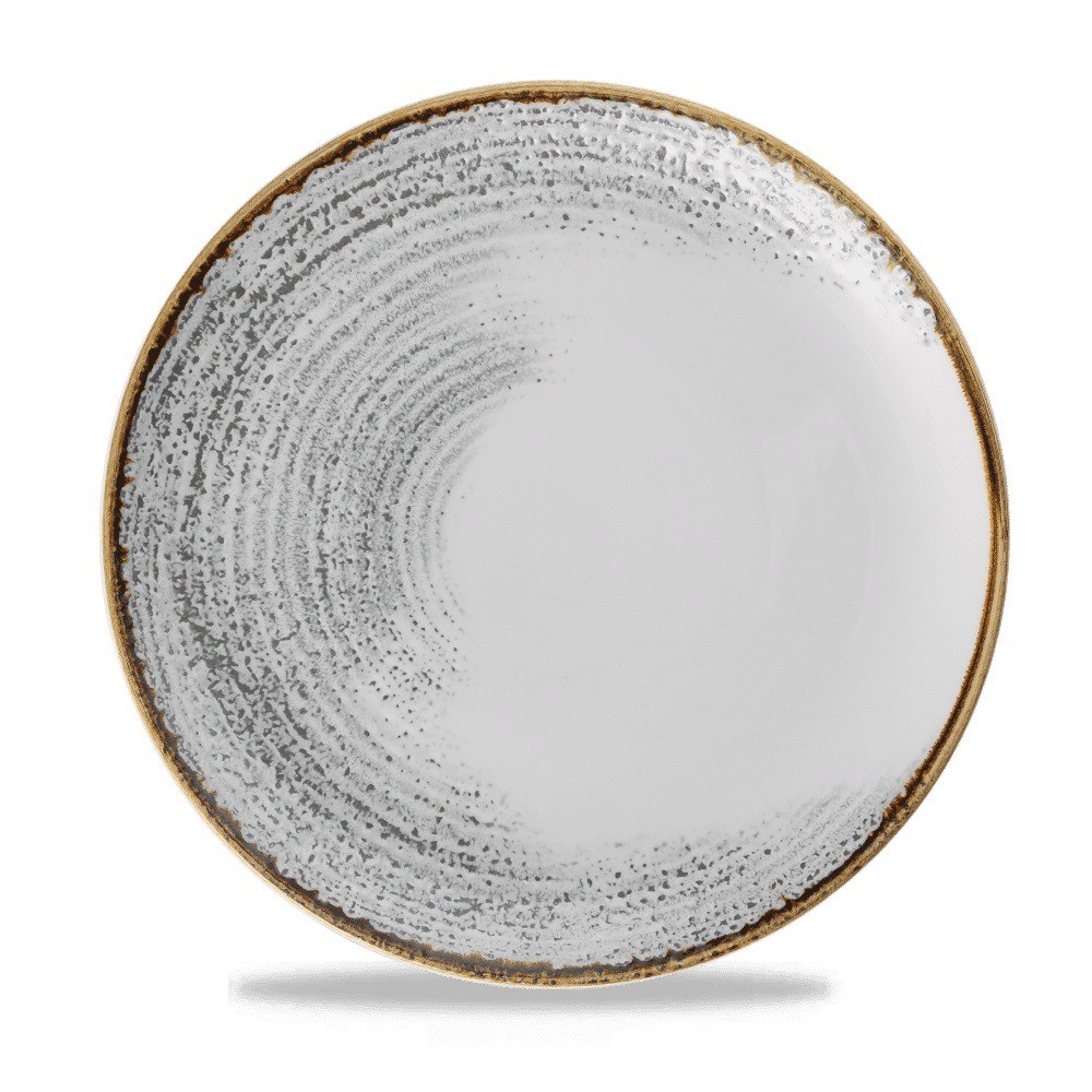 Churchill HAJGEV111, Homespun Accents Coupe Plate, 11-1/4", Jasper Grey (Case of 12)