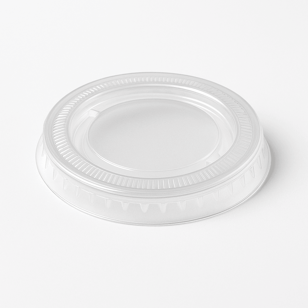 Netchoice 02027 PET Lid for Portion Cup, 1-1/2 & 2oz, Clear (Case of 2500)