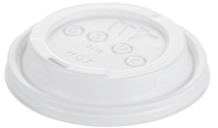 Wincup DL18WT Vio Plastic Dome Lid f/ 12-24oz Cup, White (Case of 1000)