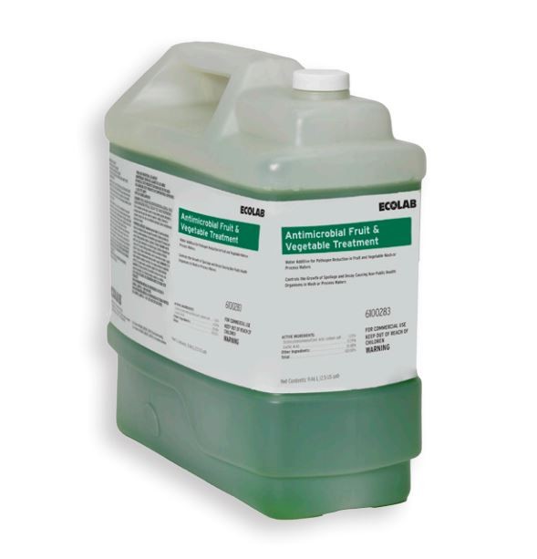 Ecolab 6100283 Antimicrobial Fruit and Vegetable Treatment, 2.5 Gallons